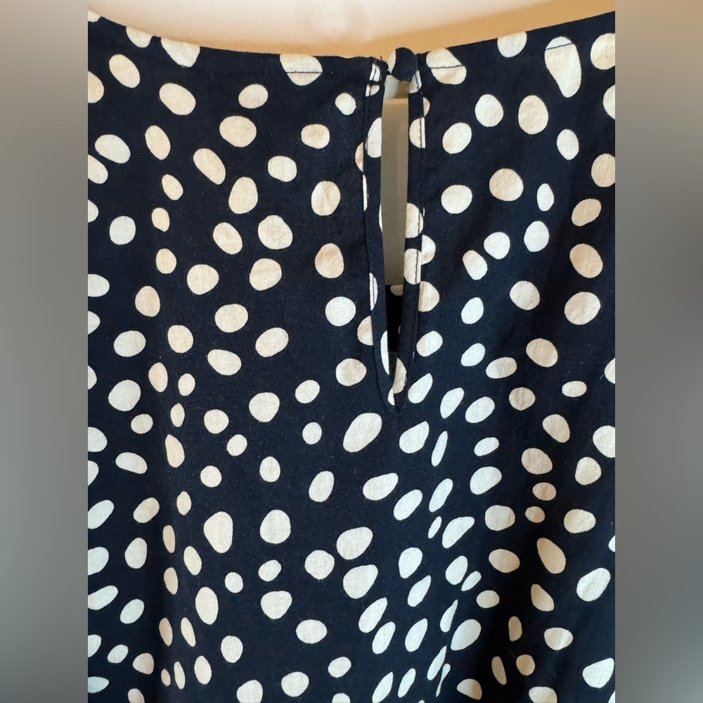 NEW Who What Wear 100% Cotton Black and White Polka Dot Maxi Dress - Picture 6 of 8